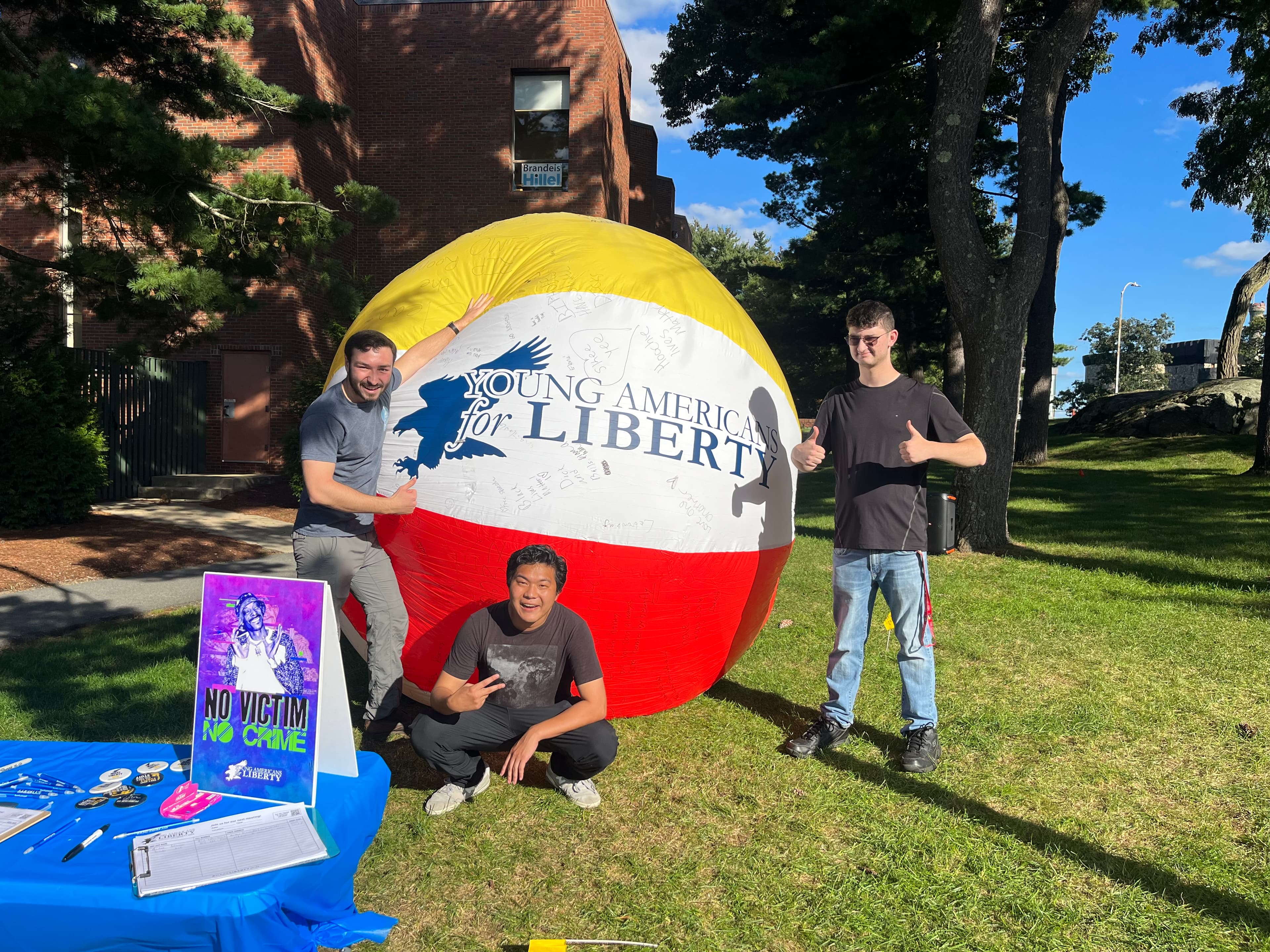 YAL students with the Young Americans for Liberty free-speech ball